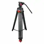 Digitek Black Aluminium Dptr-600 Vd, 163 Cm Heavy Duty Video Tripod With 2 Way Adjustable Pan Head For Dslr Cameras, 20 kg
