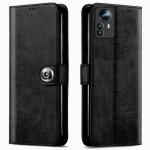 Mobiclonics Button Flip Cover for Xaiomi Mi 12 Pro - Black