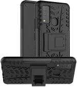 KrKis Vivo Y30 Black Rubber Grip Case Back Cover, Runpp-5112