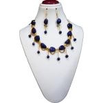 JAYA VISION ENTERPRISES Gemstone Blue Agate Tumble & beaded Third Eye Chakra Choker Necklace