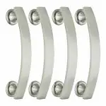 ScrewTight 3.7 Inch Satin Nickel Kitchen Cabinet Handles / (CH-488-0068) Zinc Cabinet Pull/Hole to Hole 3 Inch Drawer Pull/Cabinet Hardware/Cupboard Handle (Pack of 4pcs)