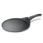 Prestige Omega Die Cast Plus Aluminium Non-stick Dosa Tawa 27cm 3-Layer Easy Release Coating|Extra Thick 5.5 mm Base|Induction Base|Die-Cast Body|Black