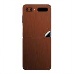 GADGETSWRAP Premium Material Skin Vinyl Decal Sticker Compatible With Samsung Galaxy Z Flip- Reddish Brown Titanium