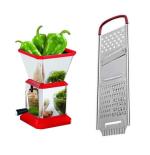 Blue Wonder Stainless Steel Chilly Cutter Cutter With Stainless Steel Red Chipser and (Multicolour, Pack of 2)