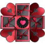 Crafted with Passion Maroon Greeting Card in Explosion Gift Box