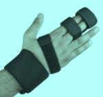 WITSOUL Two Fingers Splint Trigger Finger Adjustable Brace, Metal Straightening Immobilizer Splint Full Hand and Wrist Support fit Left and Right BOTH HAND (L)