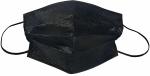 MOZETTE Pollution Masks FYU-05 Mask With Melt Blown Fabric Layer (Black, Free Size, Pack of 50 Pcs, 3 Ply)