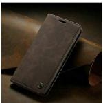 ClickCase Sheepskin Series Faux Leather Magnetic Card Holder Wallet Kickstand Case Flip Cover For Honor 90 5G (Coffee Brown)