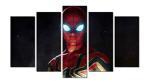 Divinedesigns Multicolor Vinyl Spiderman Face Pieces Wall Sticker