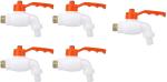 Bathonix MT Pvc Nozzle Bib Cock Pack Of 5 Heavy Plastic Garden Tap/Outdoor Tap Pvc Nozzle Bib Cock Pack Of 5 Heavy Plastic Garden Tap/Outdoor Tap Bib Tap Faucet Bib Tap Faucet (Wall Mount Installation Type)