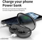 Kabeer Enterprises Black Tws T2Buds Wireless Smart Earphone With Power Bank And Charging Case Nt43 Bluetooth Headset