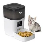 Qpets3L Wi-Fi Dog Cat Feeder Automatic, App Control-Enabled Smart Cat Food Dispenser with Portion Control & Timer Setting & Voice Reminder, Suit for Small and Medium Pet Dogs Feeder 1-10 Meals