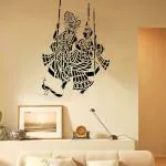 ARandNJ Radha Krishna Swing DIY Reusable Design Polyvinyl Chloride Painting Wall Stencil 16 x 24 inch