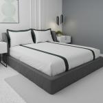 Stoa Paris Classique Collection White King Bedsheet and Pillow Cover Set of 2