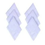 Akin 100% Cotton Premium Collection Handkerchiefs Hankey For Men - Pack of 6 - White XXL King Size