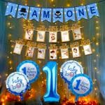 Party Propz 1st Birthday Decoration Kit For Baby Boy -8 Pcs
