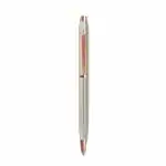 Adalrich SILVER with COPPER COLOR METAL BALL PEN | Set of 3 | Shining Silver with Copper Parts | Single Gift Box | Cross Type Refill | Twist Mechanism