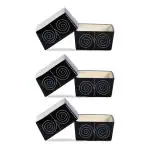 Caffeine Black Ceramic Dip And Sauce (Set Of 6)