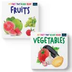 BOOKFORD My First Tiny Board Books - Set Of 2 Books -Fruits, And Vegetables For Kids