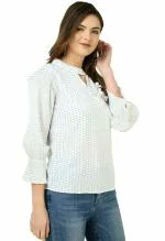 XIANCO Girls TOP Printed Design White