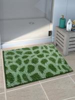 Athom Trendz Easy Home Green Microfiber Designer Soft Anti Slip Bath Mat 38 x 58 cm (S17)