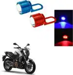 Zieozed Blue, Red Motorcycle Strobe Flasher Dual Blinking Led Light For Bike (Pack Of 2)