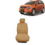 Kingsway Towel Fabric Car Seat Covers for Mahindra XUV 500, 2015 - 2017 Model, Material: 100% Cotton, Color : Beige, Complete Set of All Seats (Car Specific Front + Rear Seat Covers)