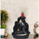 SSS SCULPTURE Adiyogi Smoke Fountain Incense Holder Decorative Showpiece Smoke Fountain with 11 Backflow Cone Inceses Combo Pack of Lord Shiva Har Har Mahadev