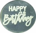 OM KRAFT Grey Happy Birthday Cake Tags (Pack of 10)