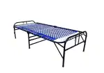 Crempire Magic Folding Bed for Sleeping, Single Bed Frame, Big charpai (White and Blue) Incomplete