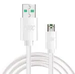 MB STAR VOOC Original Fast Charging & Data Sync Micro USB Cable for All Oppo Devices Compatible for Oppo F11/Oppo F11 Pro/Oppo F9 Pro/RealMe 3 Pro Up to 4 Amp for All Oppo/RealMe VOOC (White, Pack of 1)