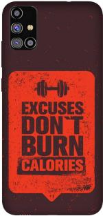 SIYAPA Samsung Galaxy M31s Black and Red Plastic Dust Proof and Scratch Resistant Mobile Back Cover