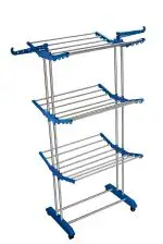 Shreeji Stainless Steel Foldable Cloth Stand (Double Pole)
