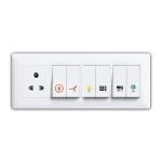 CLICKEDIN 1.5 cm Switch Board Stickers For Home Fan, Light, TV, Etc Switch Stickers High Quality Printed & Unique Design Self Adhesive Sticker