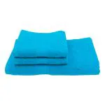 PatPug 100% Indian Ultra Soft Cotton 450 gsm Towel Set of 3| 2 Hand Towels, 1 Bath Towel | Highly Absorbent| Quick Drying, Luxurious Cotton Towel for Women & Men (Cool Aqua)