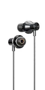 Ubon UB-1001 Metal Design Wired Earphones Tangle Free with Stereo Sound & Inline Mic Wired Headset (Grey, In the Ear)