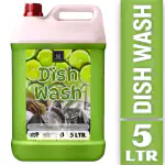 BLISS & BLUSH Dishwash Liquid 5 Liter Green | Tough Grease Removal & Natural Fragrance| Removes Odour| Easy Lather & Rinse Off