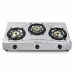 Lifelong LLGS399 Stainless Steel 3 Burner (ISI Certified,1 Year Warranty with Doorstep Service) Manual Gas Stove (3 Burners) , Silver