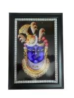PRAGYA PICTURES Wooden Black Shrinath Ji Mukharbind Wall Photo Frames - 20 X 30