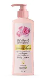 BioFresh Herbal Rose Body Lotion for Men and Women / Daily moisturizer for dry skin (450ml)