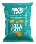 Roots & More Gourmet Cassava Chips- Salt n Pepper 90 Gm