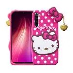 TRIFTY Pink Silicone 3D Trending Cat Design Hello Kitty Girls Back Cover for Redmi|MOBILE COVER|COVER|BACK COVER|MOBILE CASE|FLIP COVER
