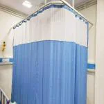 REKARDO Hospital Curtains for Bed partition in Clinics, ICU and Wards, Satin (Blue, 4ft Width X 7ft Height)