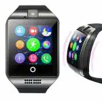 JOKIN Q18 smartwatch with camera and sim slot (black) Smartwatch (Black Strap, free size)