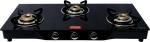 GOOD FLAME 3 Burners Max Black Glass Gas Stove