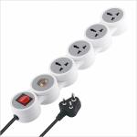 MX 4 Outlet Universal Sockets Snake Surge Protector & Spike Guard with 15 Amp Master Switch 5 mtr