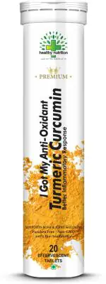 Healthy Nutrition -Just for the Health of it Turmeric Curcumin with Piperine Vegetarian for Skin and Joint Health - 20 tablets