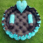 Motherhood Sky Blue Cotton Baby Tub Bed With 3 Pillows Bedding Set