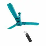 Atomberg Studio Plus 3 Blade 1200 mm BLDC Motor, Remote Control Ceiling Fan with LED Lights, Aegean Blue