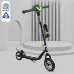 Dash Scooter for Kids, Power Rangers Skate Scooter 2-Wheel with Sipper, LED Lights with Music and Adjustable Height for Kids, Capacity 45 kg (7+ Years Black)